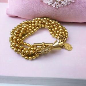 Erica Zap Designs 6 Strand Golden Finish Bead Chain Bracelet